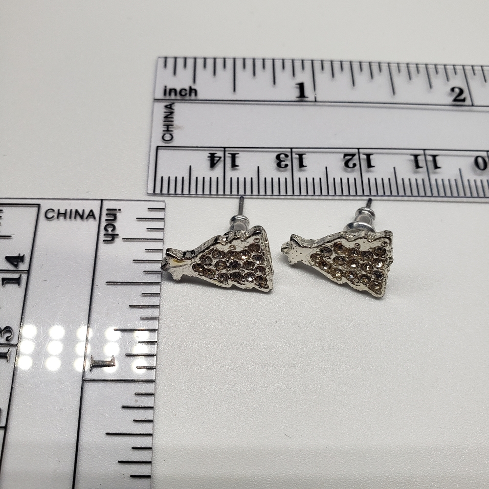 Christmas. Angel Tack Pin, Tree & Present Earrings View 4